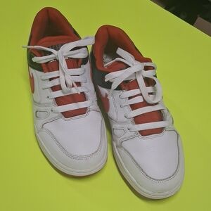 Nike Kids' White and Red Low-Top Sneakers
